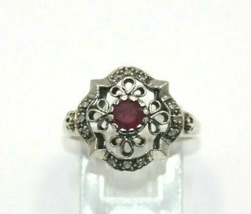 Anelli di lusso rossi in argento sterling misura anello 17