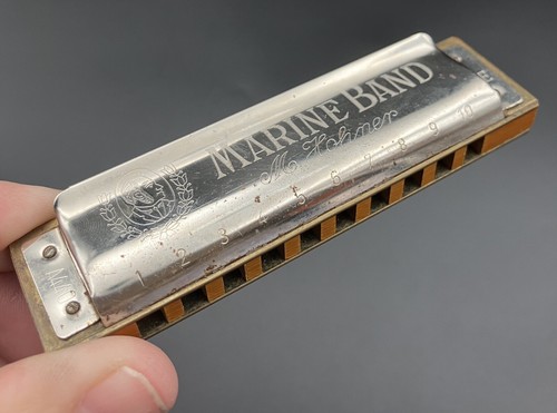 Vintage Harmonica Hohner Marine Band In Box No.1896 Key Of E with Original Paper - Picture 7 of 21