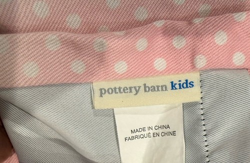4 Pottery Barn Kids Pink Polka Dot and White Blackout Curtain Panel 63" x 44" - Picture 6 of 7