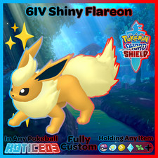 FLAREON ✨ Ultra SHINY 6IV ✨ Pokemon SWORD and SHIELD Battle Ready +MasterBall