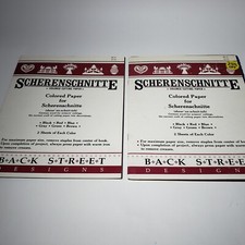 Set of 2 Back Street Scherenschnitte Cutting Paper Colored BS-41 Partial Sets