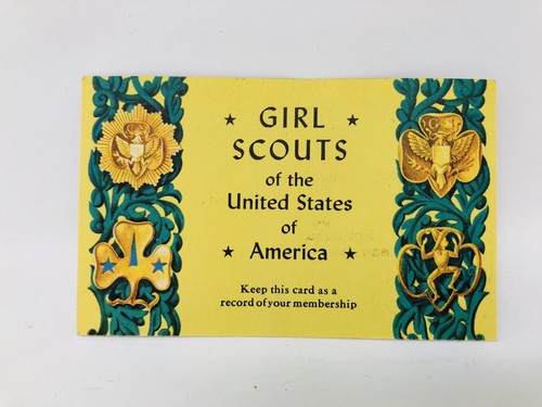 1953 Girl Scout Certificate of Membership Card Exc. Condition - Photo 2/4
