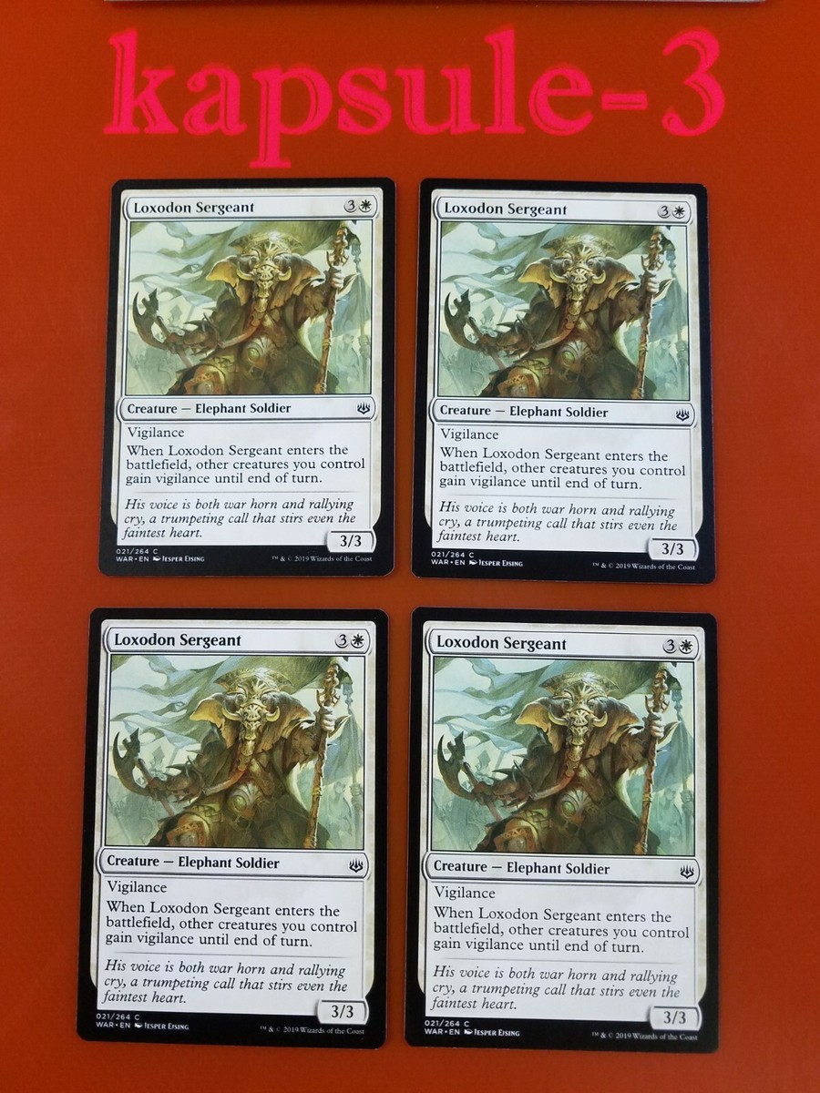 4x Loxodon Sergeant (LP-NM) | War of the Spark