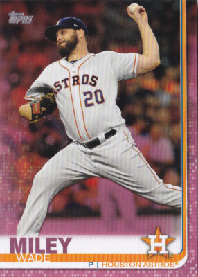 2019 Topps Update Wade Miley /50 Mother's Day Pink Houston Astros