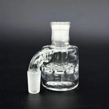 Quality 14mm 90° Glass Ash Catcher Disc Perc For Tobacco Water Pipe Bong Filter