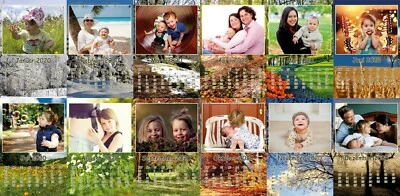 MARKENLOS Foto-Kalender 202X personalisiert mit eigenen Fotos mit Beschriftungsfeld