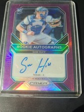 Sam Huff 26/50 Panini Prizm Pink Auto Rookie Patch Hologram