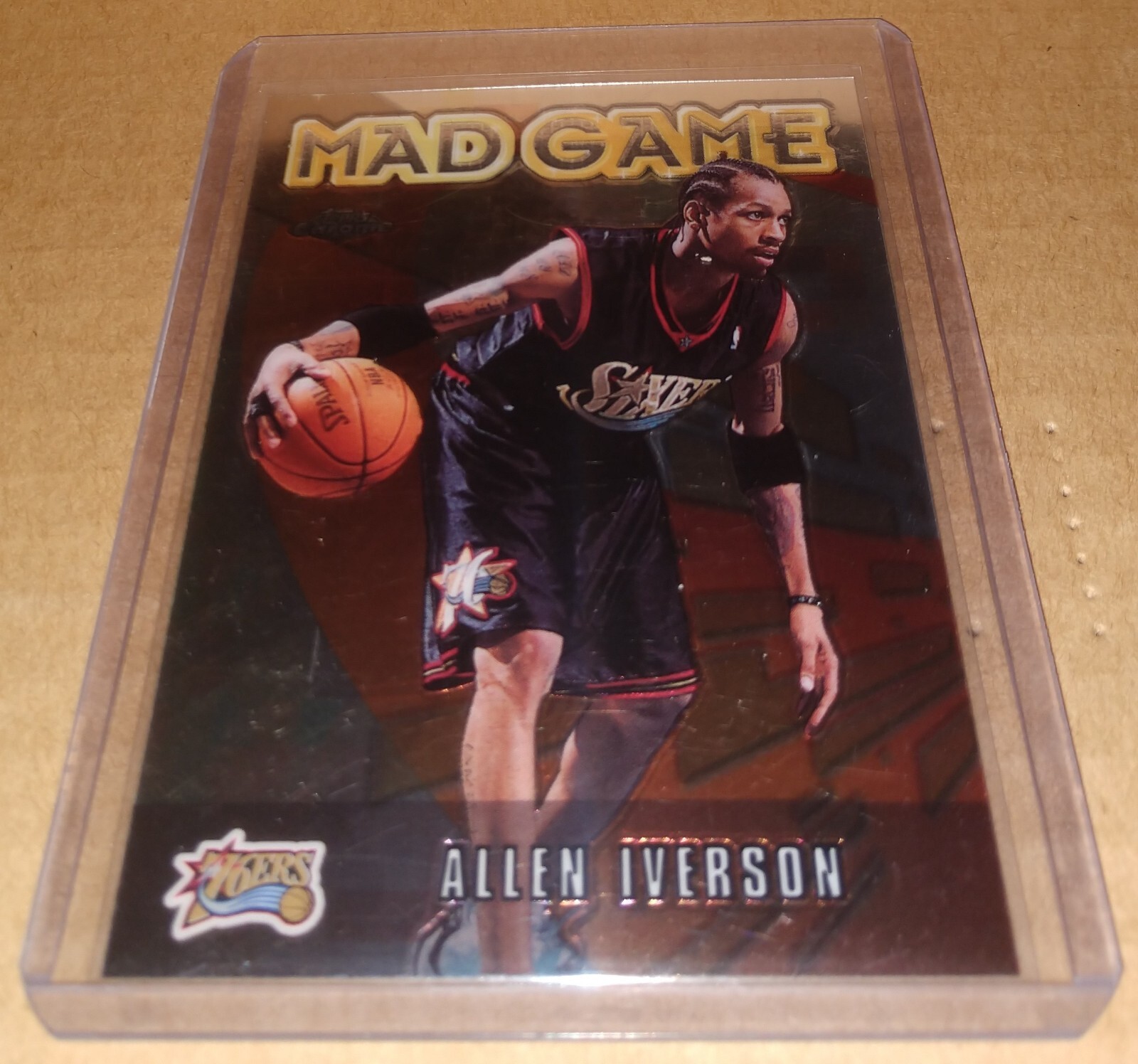2002 Topps Chrome Allen Iverson Mad Game Insert #MG1 Philadelphia 76ers