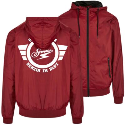 Herren Windbreaker Regenjacke DDR Simson Motorradjacke Windjacke mit Kapuze