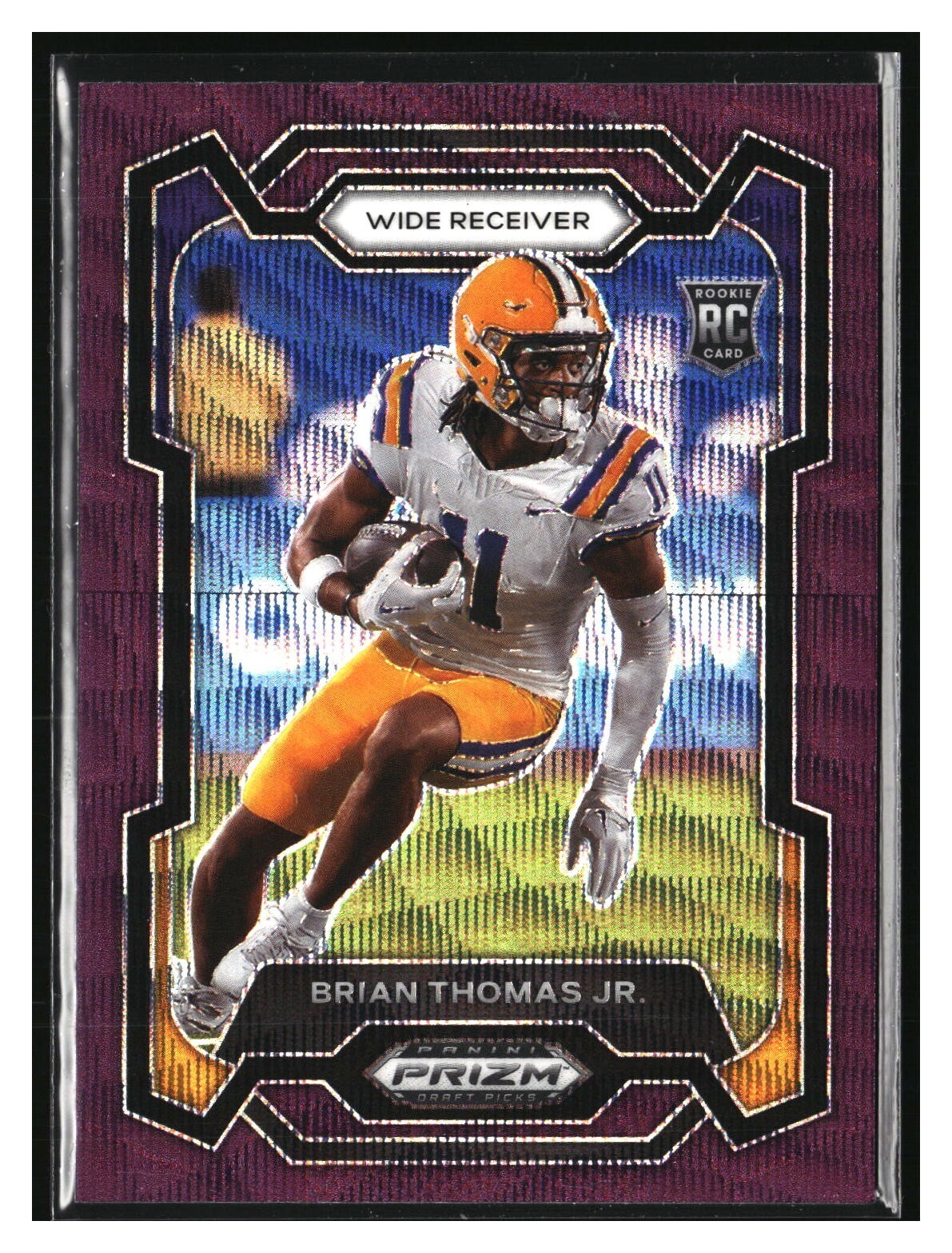 Brian Thomas Jr Rookie 2024 Panini Prizm Draft Picks Purple Wave Prizm