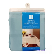 Essential Home Fabric Tablecloth-Aqua-52x52"-Square