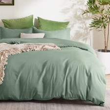 Bedsure Sage Green Duvet Cover Full Size - Soft Double Brushed Duvet Cover fo...