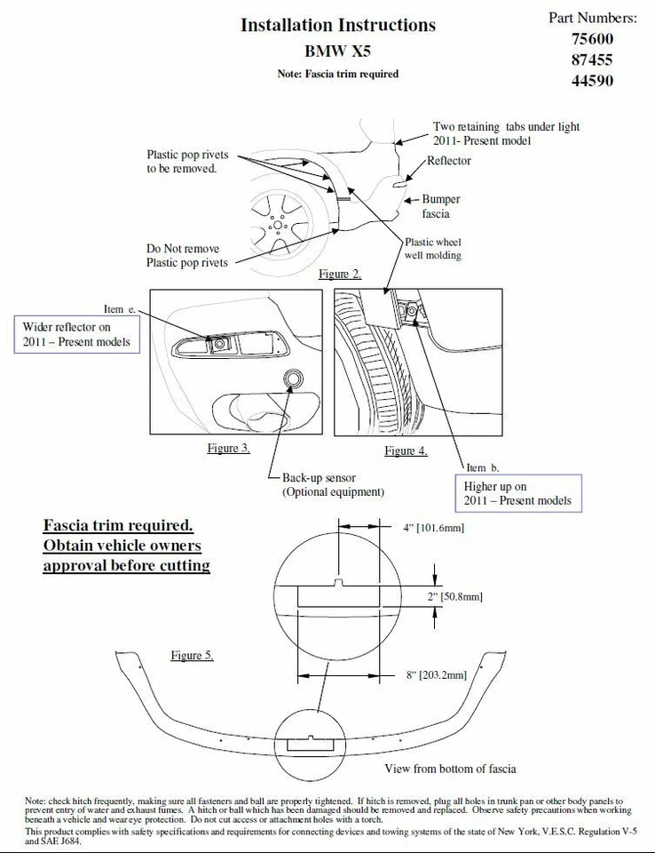 Enganche de remolque para BMW X5 07-18 todos los estilos clase 3 receptor de remolque de 2" Foto 4 de 4