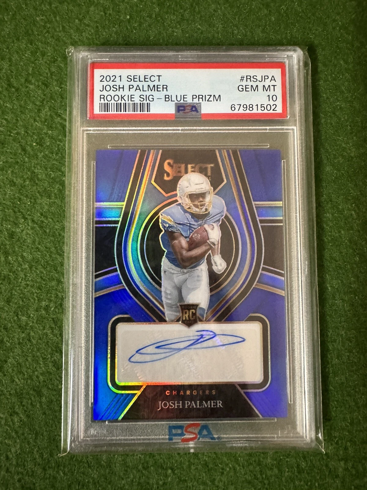 Josh Palmer Panini Select Rookie Signatures #RSJPA Blue