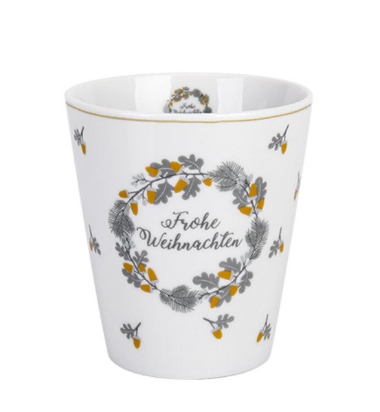 "Krasilnikoff - Happy Mug \"Frohe Weihnachten\" HM473 Becher Porzellan Christmas"-image