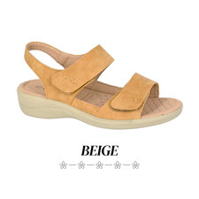 Boulevard Ladies Padded Sandals Comfort Shoes Touch Fastening Summer Womens