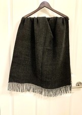 100 Cashmere Thick Fringe Scarf New