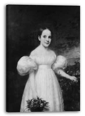 Kunstdruck Samuel Lovett Waldo - Portrait eines Mädchens mit Blumen