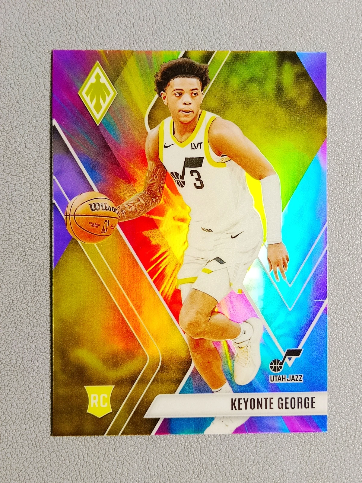 2023-24 Panini Phoenix Keyonte George Color Burst Prizm Rookie RC SSP #296 2