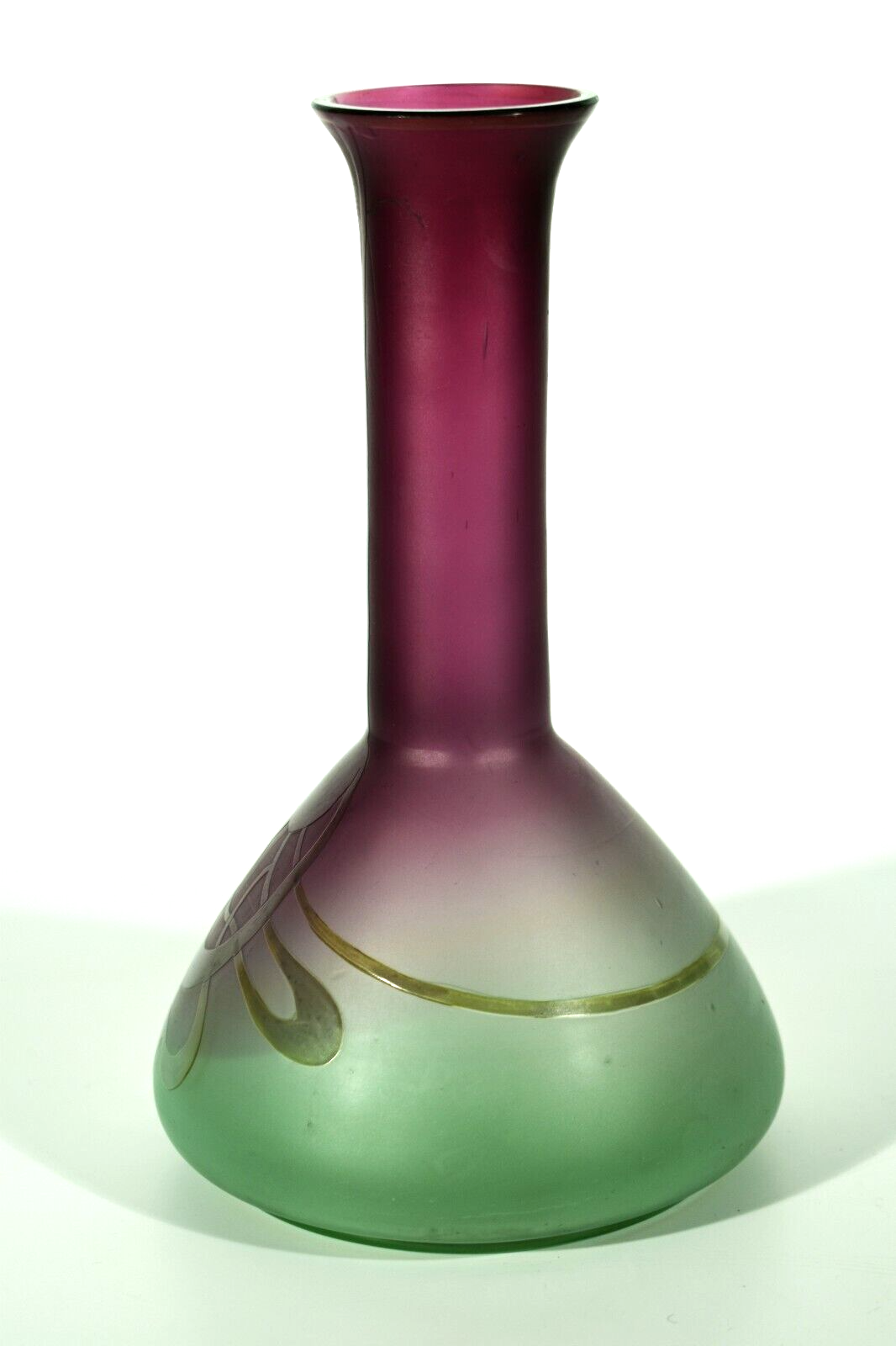 BÖHMEN Jugendstil Art Nouveau Glasvase ° Luna Glas ° Entw. Holubetz für ...