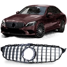 MERCEDES C CLASS W205 2018-2021 FRONT GRILLE PANAMERICANA GT STYLE CHROME