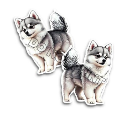 Cute Fuzzy Puppy Stickers Cuddly Dogs Decals M33051 - Set of 2
