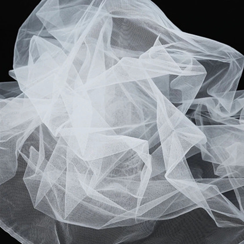 OFF WHITE Costume Show Tulle Abito Da Danza Tessuto Velo Abito Matrimonio Finitura in Pizzo 1 M