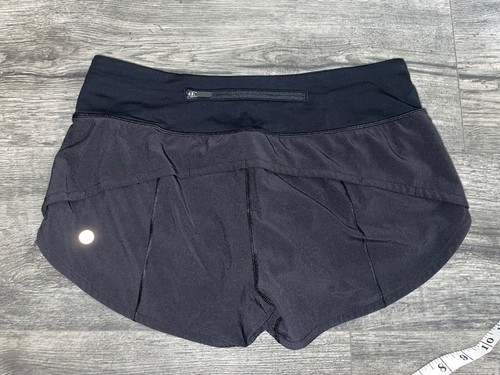 EUC 4 Lululemon Speed Up Solid Black 