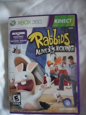 Rabbids: Alive & Kicking (Microsoft Xbox 360, 2011) COMPLETE UBISOFT KINECT 