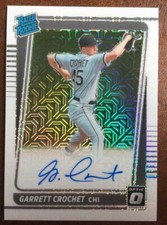 Garrett Crochet 2021 Donruss Optic White Mojo Rated Rookie Auto /99 Red Sox