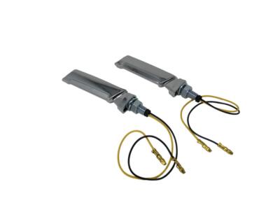 Highway Hawk LED Blinker Set ''Blade'' in Chrom mit E-Markierung M8 Gewinde 2 St.