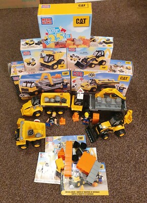 Mega Bloks CAT bundle Dump Truck Backhoe Loader Material Hauler Articulated  Dump UK