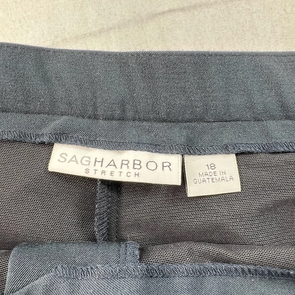 Pantalones de vestir Sag Harbor para mujer talla 18 azul marino elásticos Foto 3 de 4