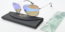 Maui Jim Sunglasses Cliff House MJ247-17 59-15 120 Silver Blue Polarized Japan