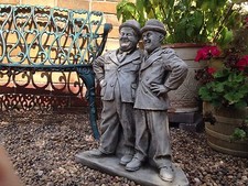 (NEW) Garden Ornament,Laurel & Hardy Statue,Stone Ornament,Great Design L & H 
