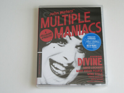 MULTIPLE MANIACS (Blu-ray, Criterion Collection) John Waters SIGNATURE STICKER!!