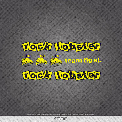 Yellow 01286 Rock Lobster Bicycle Stickers Decals Transfers 