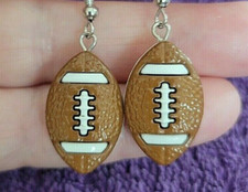  Football Foot Ball Touchdown Drop Dangle Hook Earrings - 1 Pair - Fun  Unique 