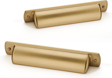 10 Pack 3" Drawer Pulls Champagne Bronze Cabinet Cup Pulls Kitchen Hardware