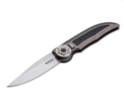 Böker Tucan Gorski Titan Kohlefaser limit. Nr. 298 Klappmesser  Klinge 7,3 cm