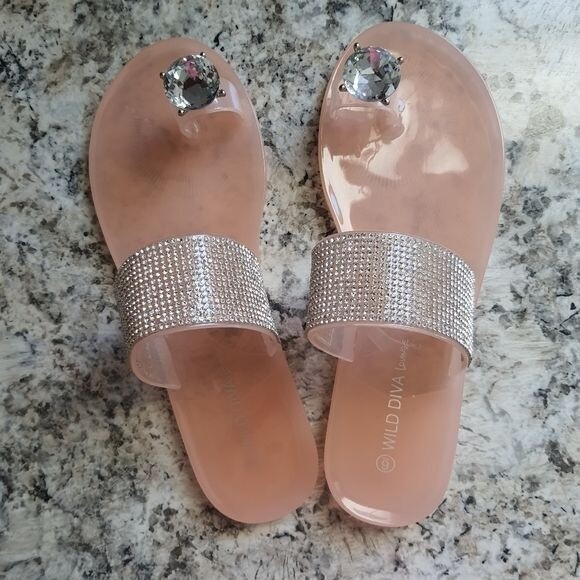 Womens Sandals Wild Diva Diamond Sandals Wild Diva Rhinestone
