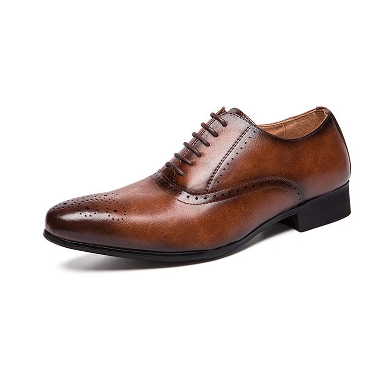 SAOLA Scarpe in pelle uomo scarpe eleganti Oxford scarpe uomo stringate uomo formali