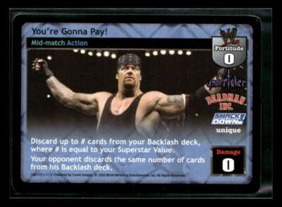 2004 Comic Images WWE Raw Deal: Divas Overload You're Gonna Pay! #140 ES8311