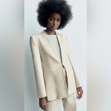NWT Zara Cream Women's Suit Jacket