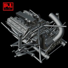 Archivo STL - Motor Porsche 917K - 3D 1/87 64 43 32 24 18 12 10 8 Exoto CMC Tamiya