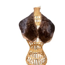 Vintage Brown Mink Collar Unlined 26" L x 6" W