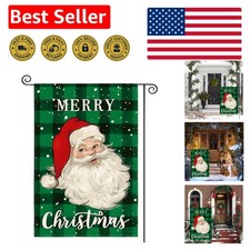 Durable 12 x 18 Inch Double-Sided Santa Claus Flag - Perfect for Christmas