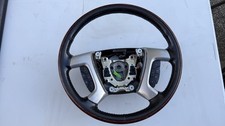 07-14 Cadillac Escalade Steering Wheel Wood Grain Leather Ebony Black 15917946