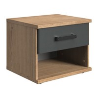 Jugendzimmer Nachtkonsole Nachtisch Nachtschrank Eiche Graphit Grau Jugendzimmer