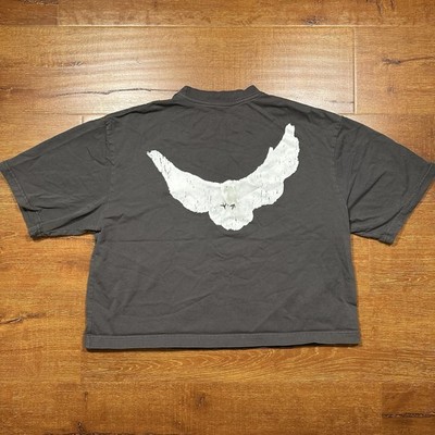 YZY x GAP Yeezy Balenciaga Crop T Shirt Gray XL Dove 3/4 Sleeve Boxy Designer